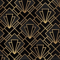 Art Deco Black Night Mosaic tapeta