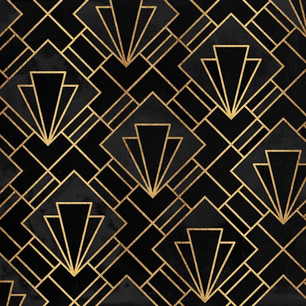 Art Deco Black Night Mosaic