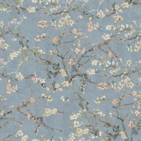 Van Gogh Almond Blossom pigeon blue blush pink olive cream ταπετσαρία