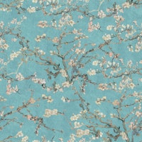 Van Gogh Almond Blossom robin egg blue cream pink olive green ταπετσαρία