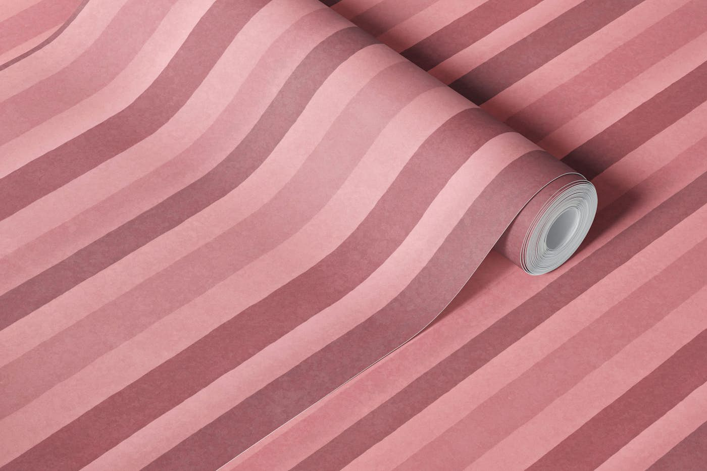 Whimsy Velvet Style Stripe Pattern Vertikal Dusty Pink wallpaper roll