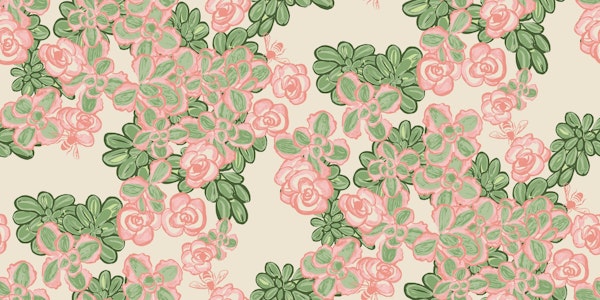 Sedum Floral in antique white