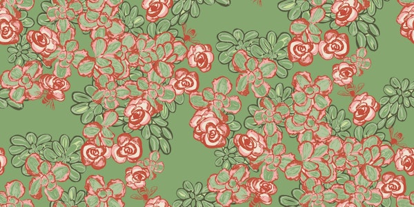 Sedum Floral in green tea