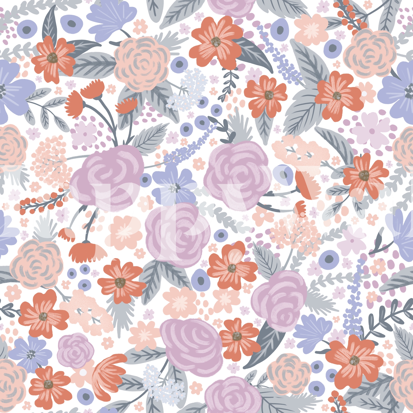 Intangible Flower Pattern 1 Wallpaper - Buy Online at Happywall