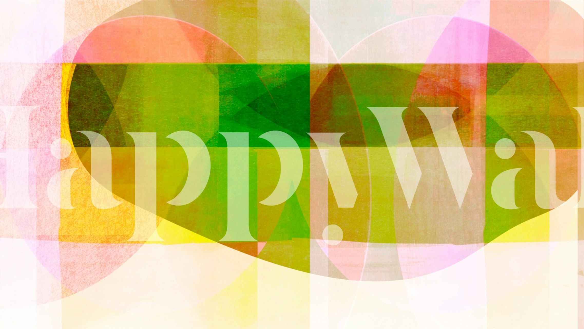 Neon Bauhaus Mosaic tapet i et rum