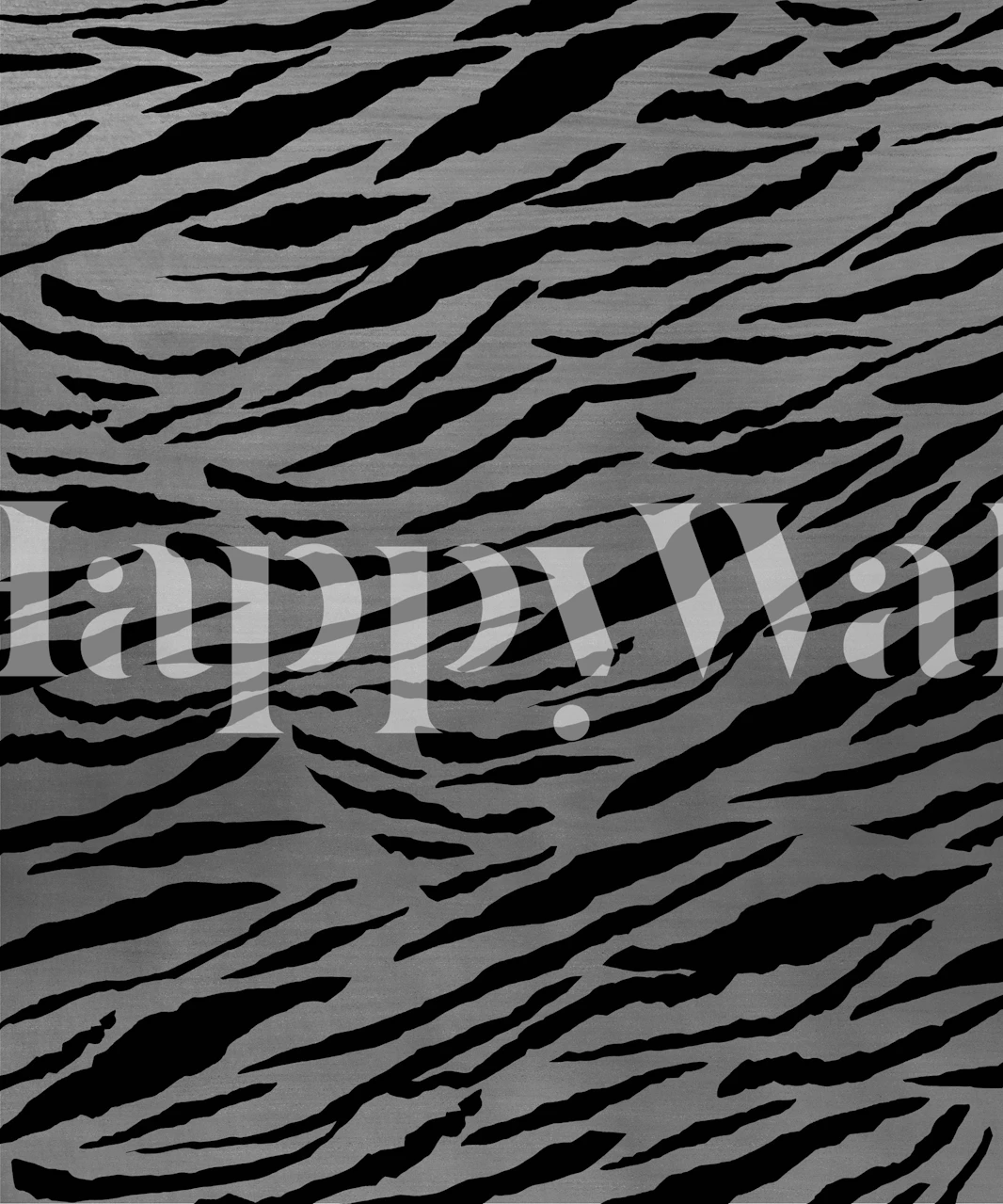 Tiger animal print wallpaper in a room