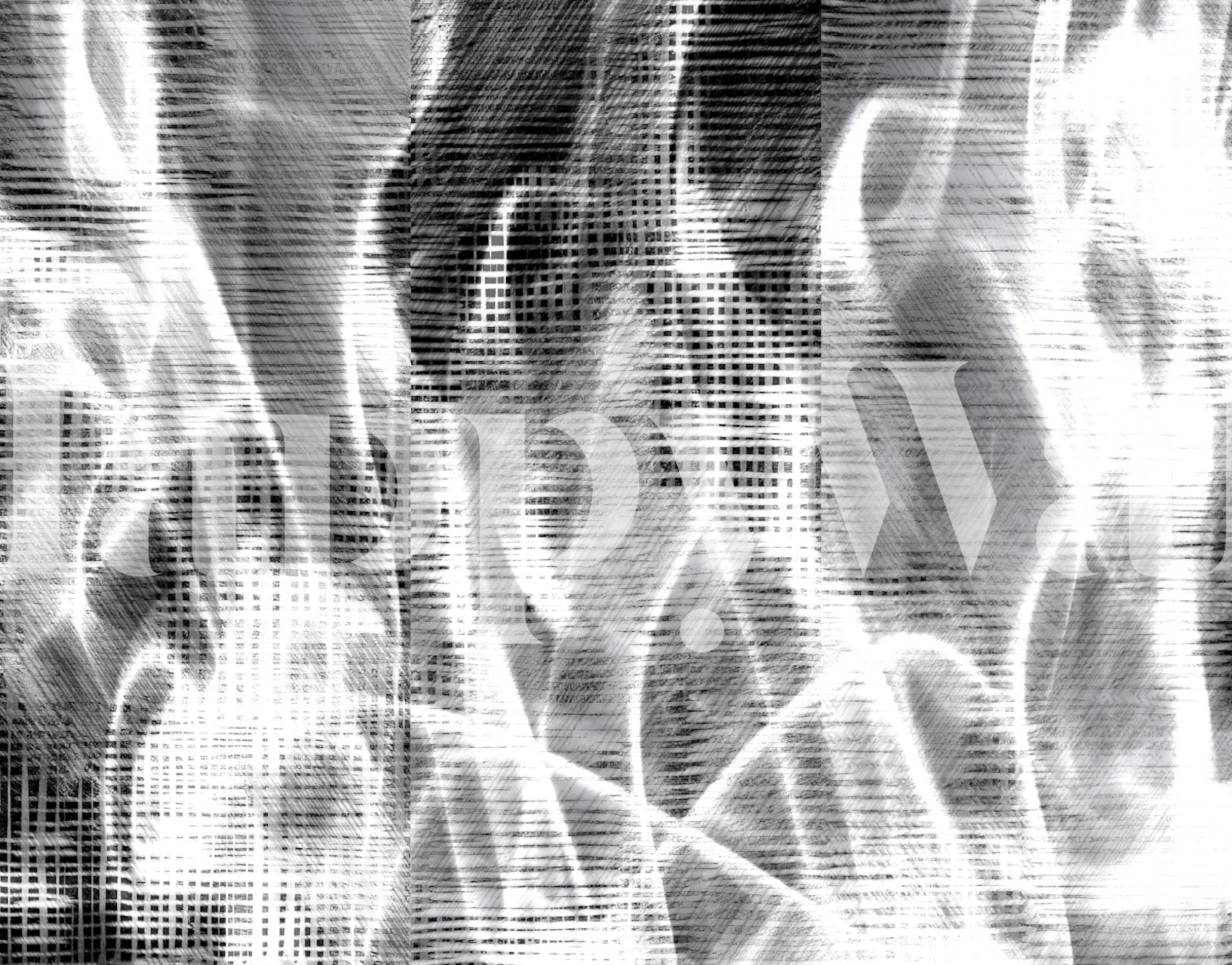 Abstract urban mist graffiti wall mural with shades of gray and dynamic patterns