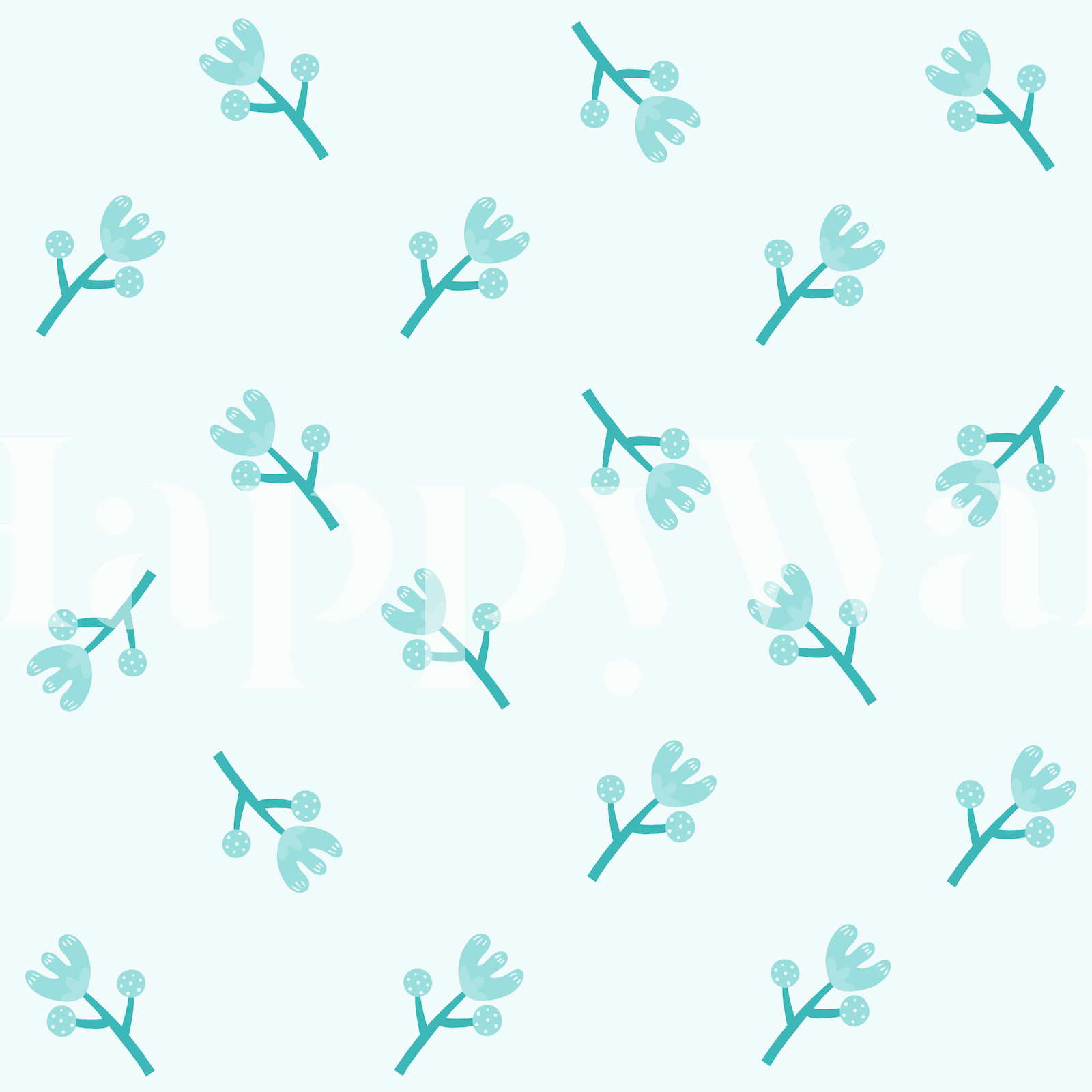 Little blue flower wallpaper - Free shipping | Happywall