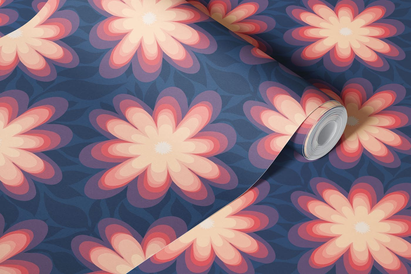 Victorian flower wallpaper roll