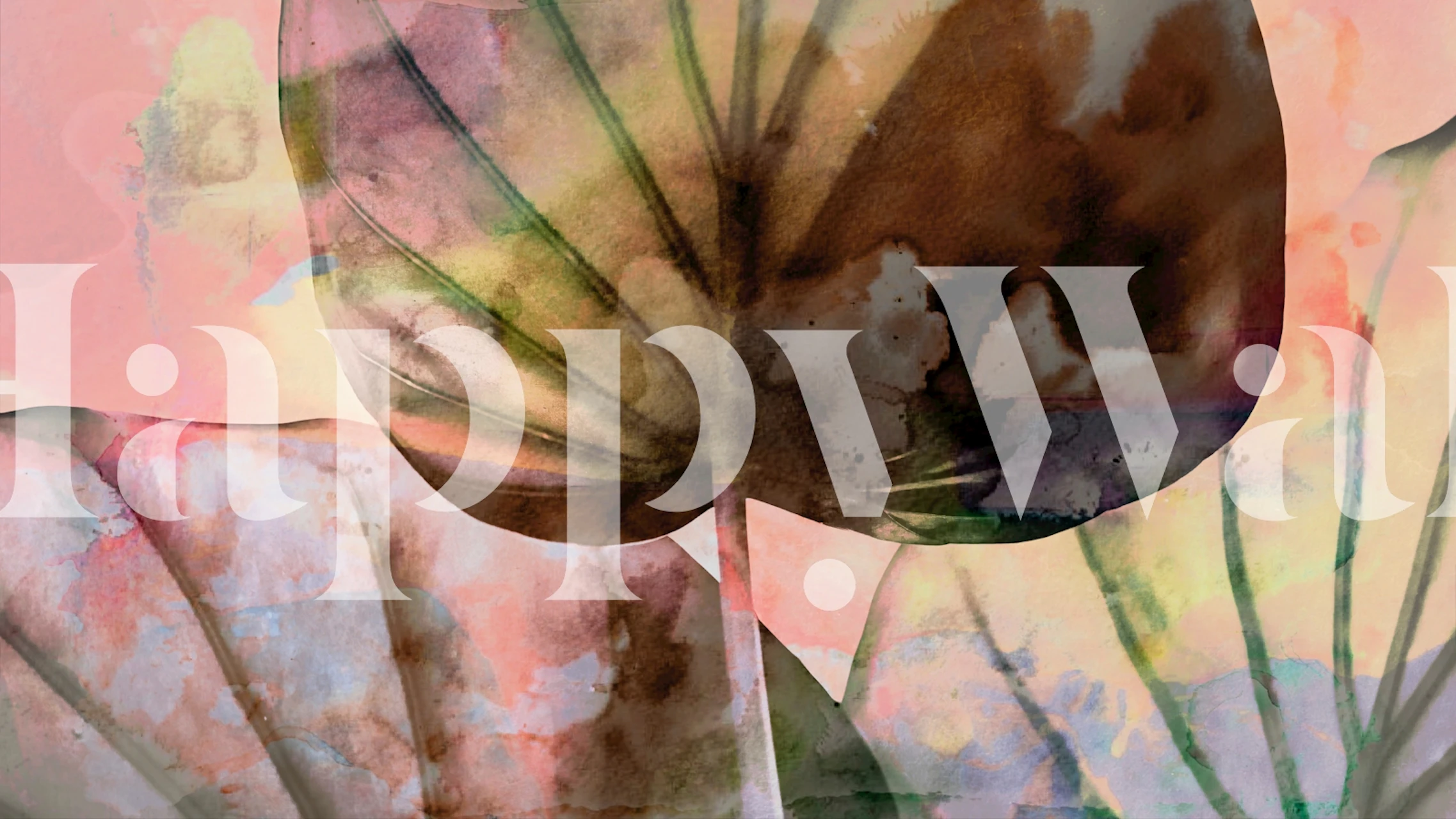 Papier peint Japandi Leaf Blush dans une pièce