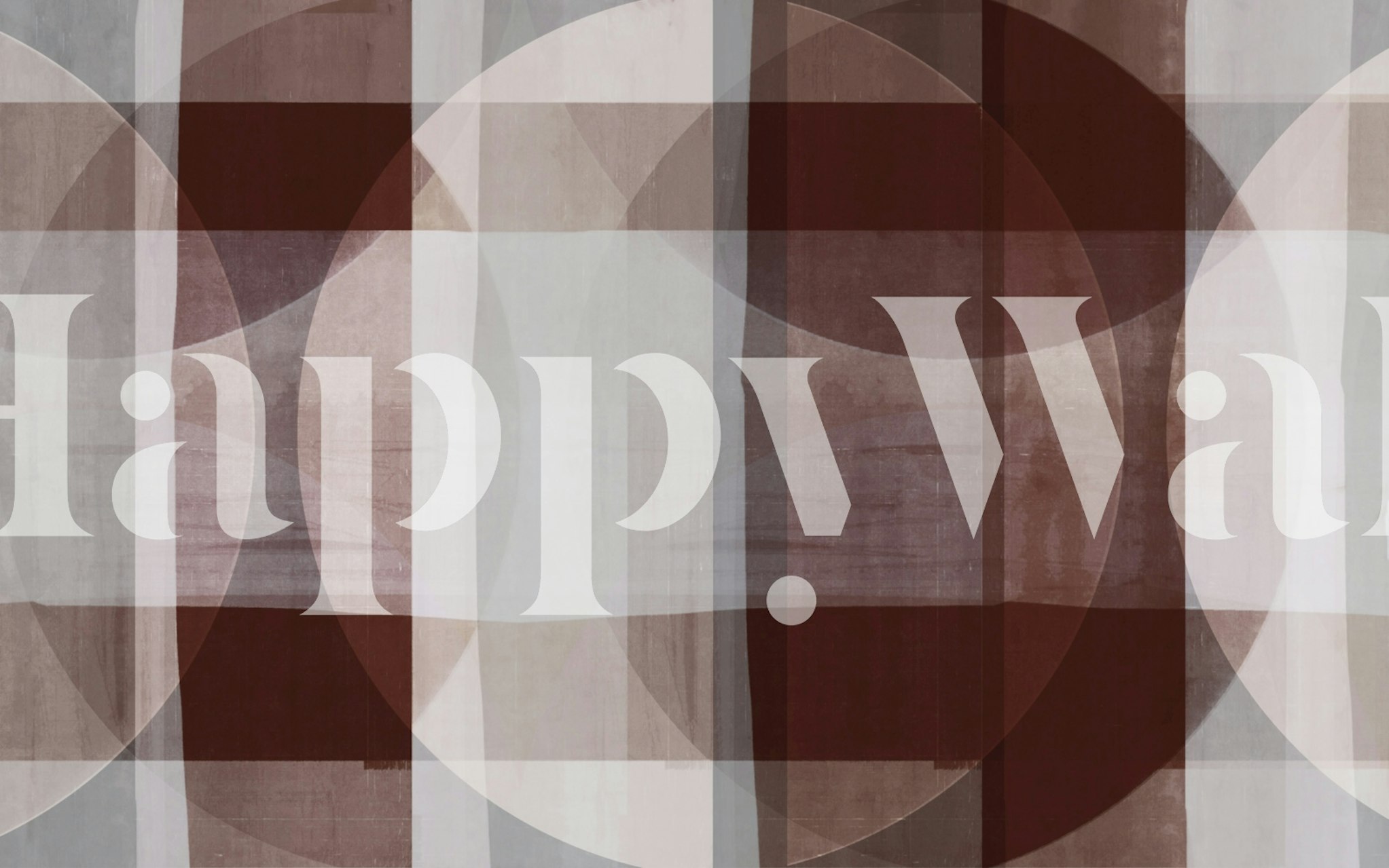 Geometric earthy circle pattern in muted brown colors wallpaper