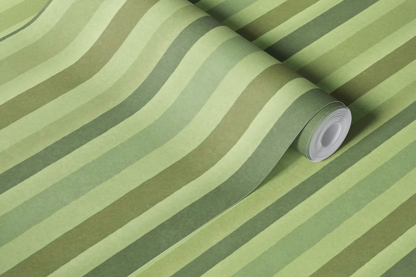 Whimsy Velvet Style Stripe Pattern Vertikal Sage Green wallpaper roll