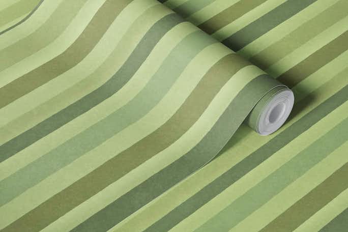 Whimsy Velvet Style Stripe Pattern Vertikal Sage Greenwallpaper roll