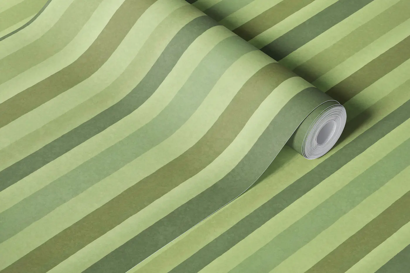 Whimsy Velvet Style Stripes Vertikal Green wallpaper roll