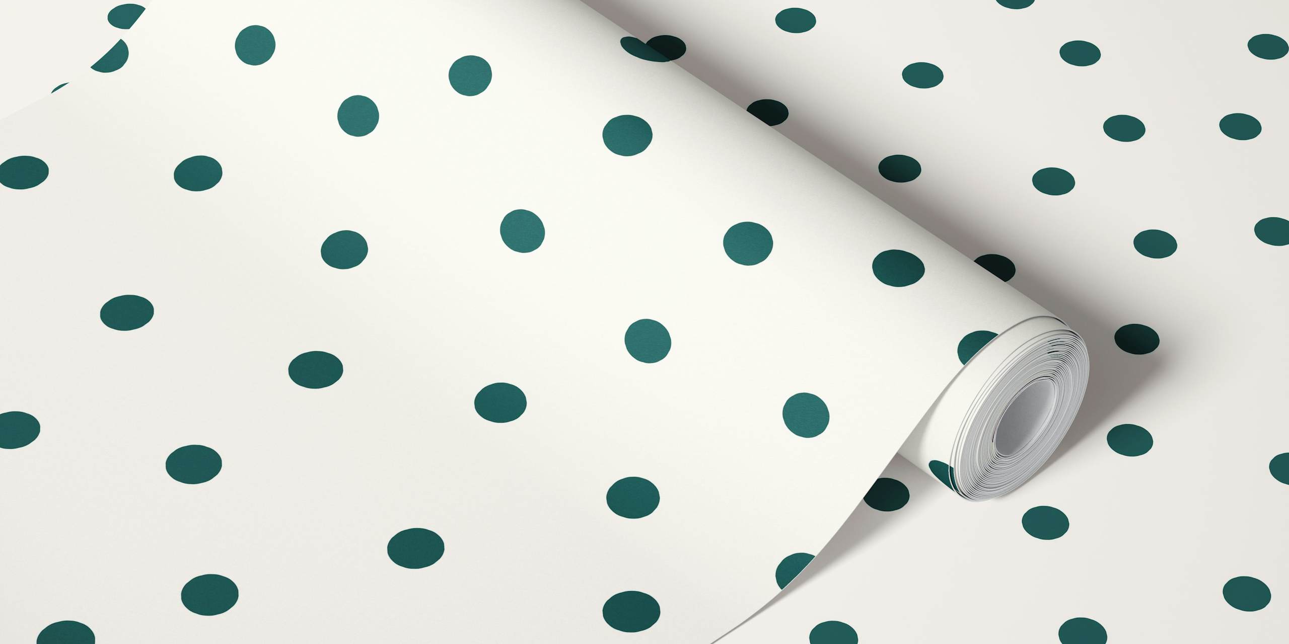 Papier peint Dots Green dans une chambre élégante