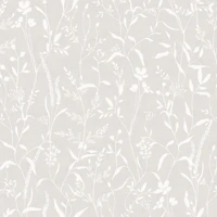 Monochrome botanicals neutral beige behang