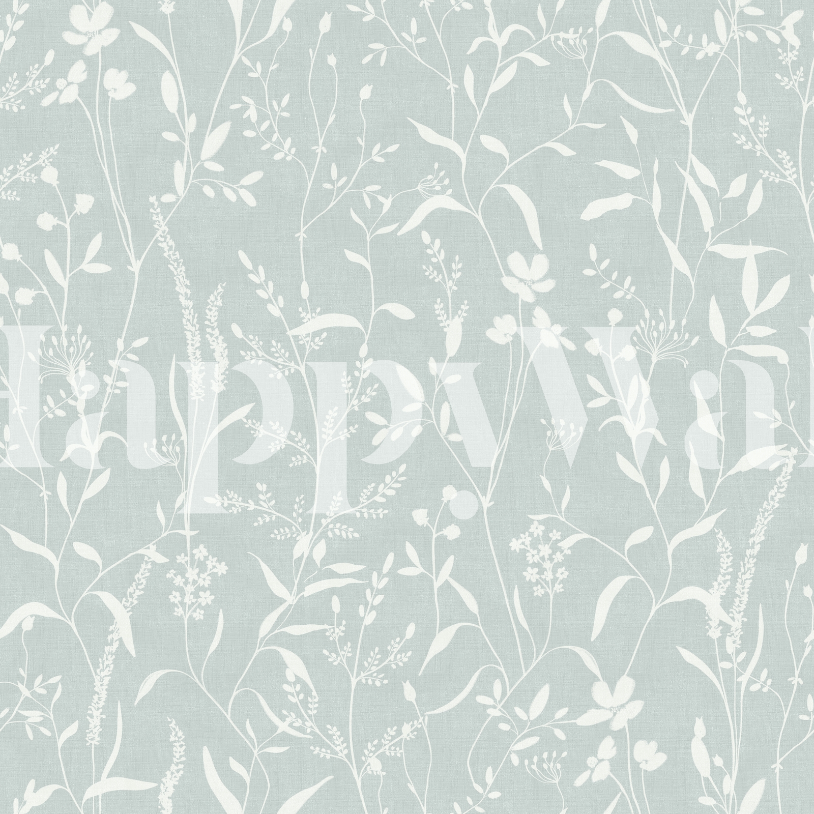 Monochrome Botanicals Sage Green Wallpaper