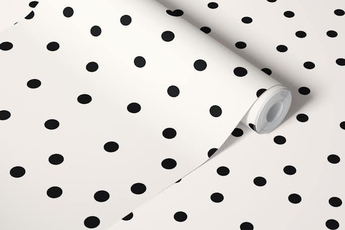 Dots Black Patternwallpaper roll