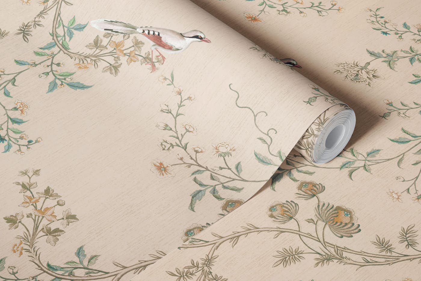 Vintage Chinoiseries Blush wallpaper roll