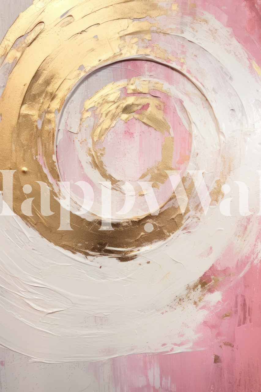 Abstract Art Dynamic - Pink Og Gylden Stil