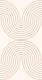 Mid Century Modern Arch Pattern Cream Gold
