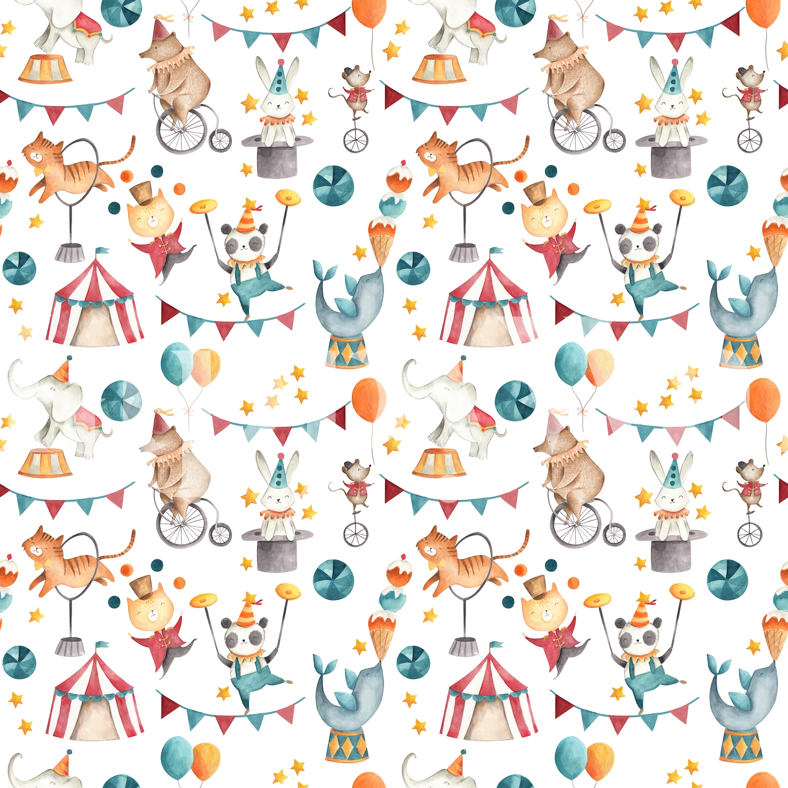 Circus Animals Wallpaper Buy Beautiful Wallpapers Online Happywall