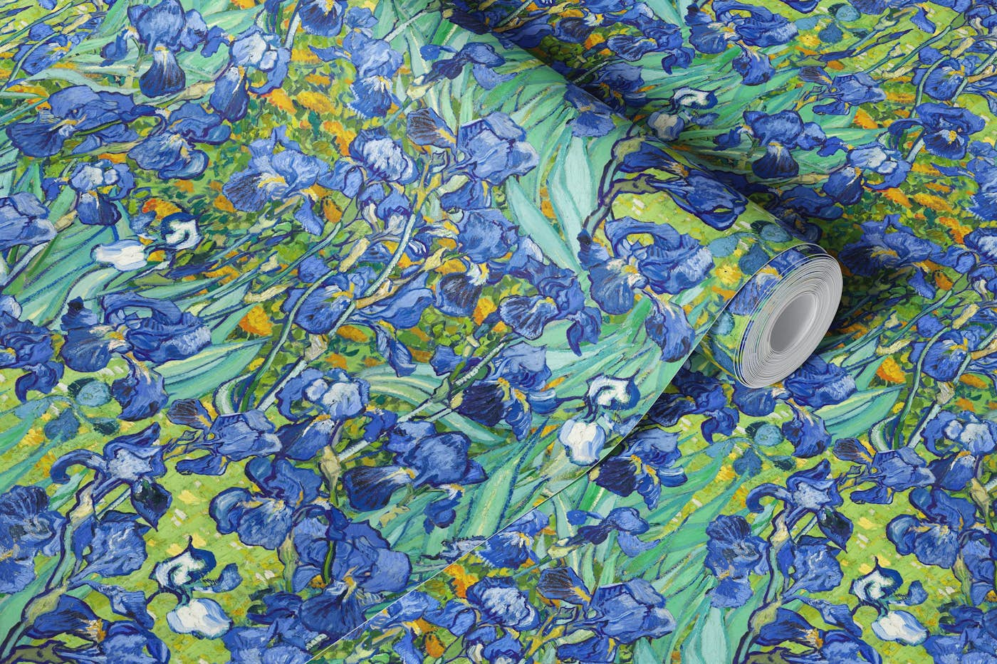 Van Gogh Irises Pattern wallpaper roll