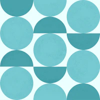 Midcentury Blue Balance Shapes wallpaper