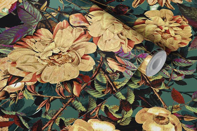 Isolated Bloomswallpaper roll