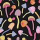 Magical mushrooms black