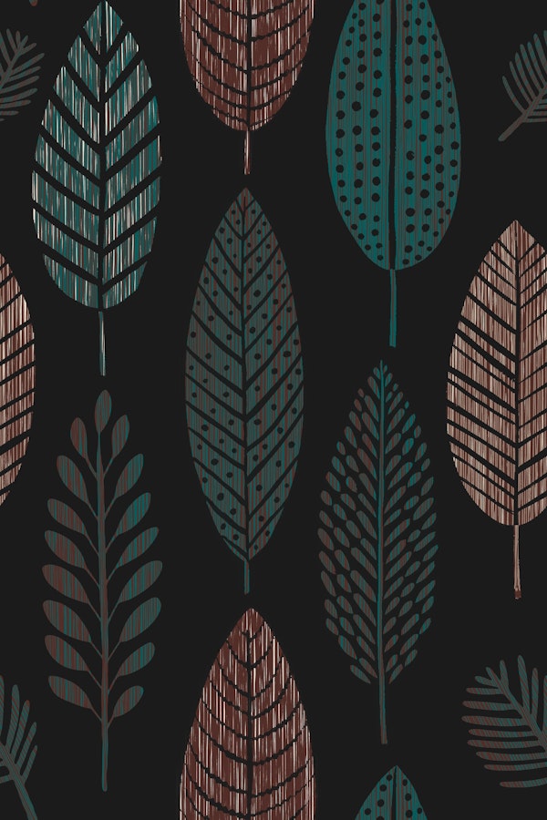 Charming Autumn Vibe Minimalist Leaf Pattern