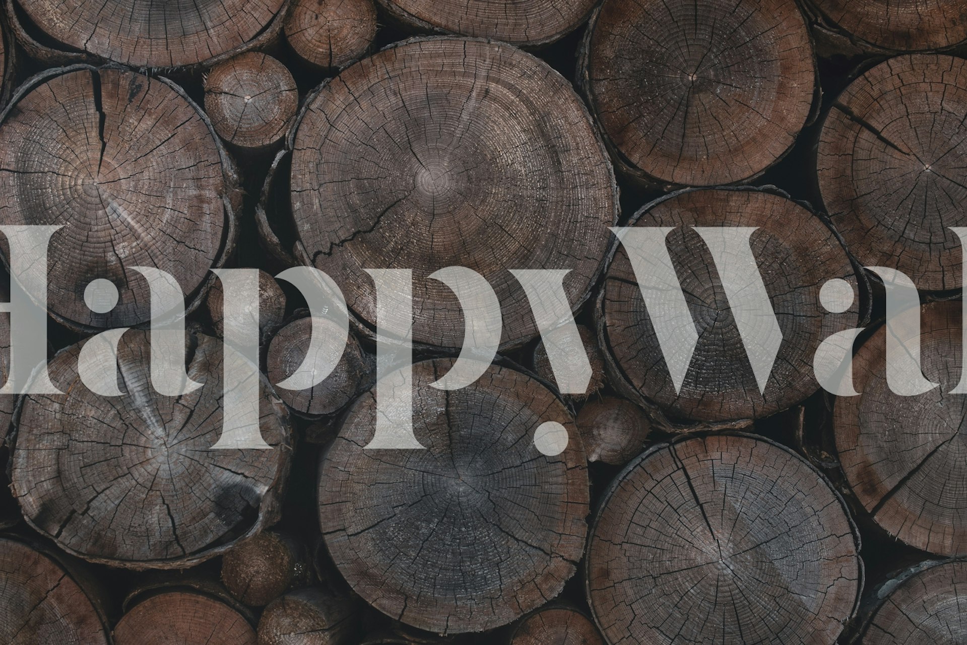 Houtschijf design in bruin en grijs tinten, rustic wallpaper