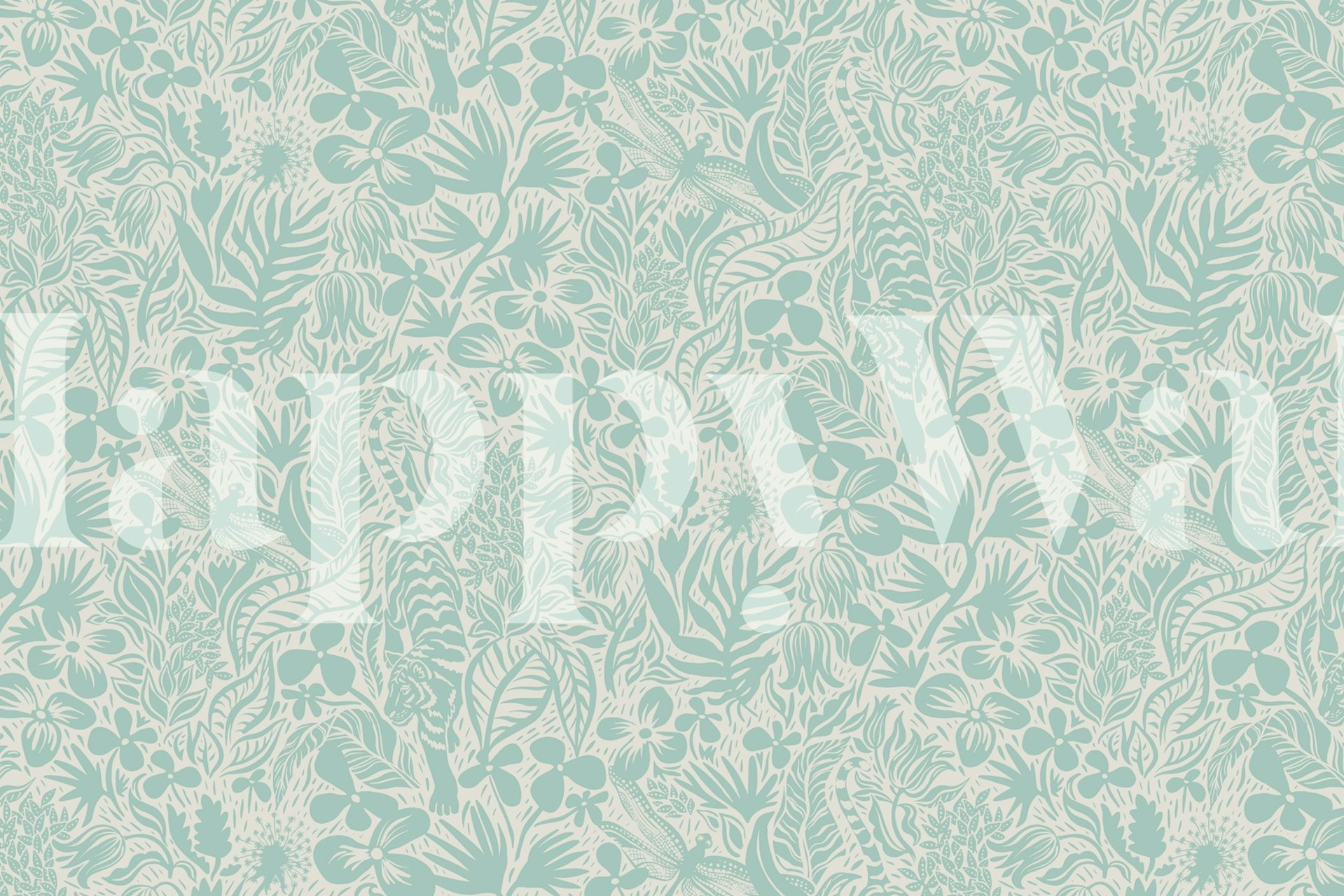 Viva Oasis Soft Blue Tapetenmuster