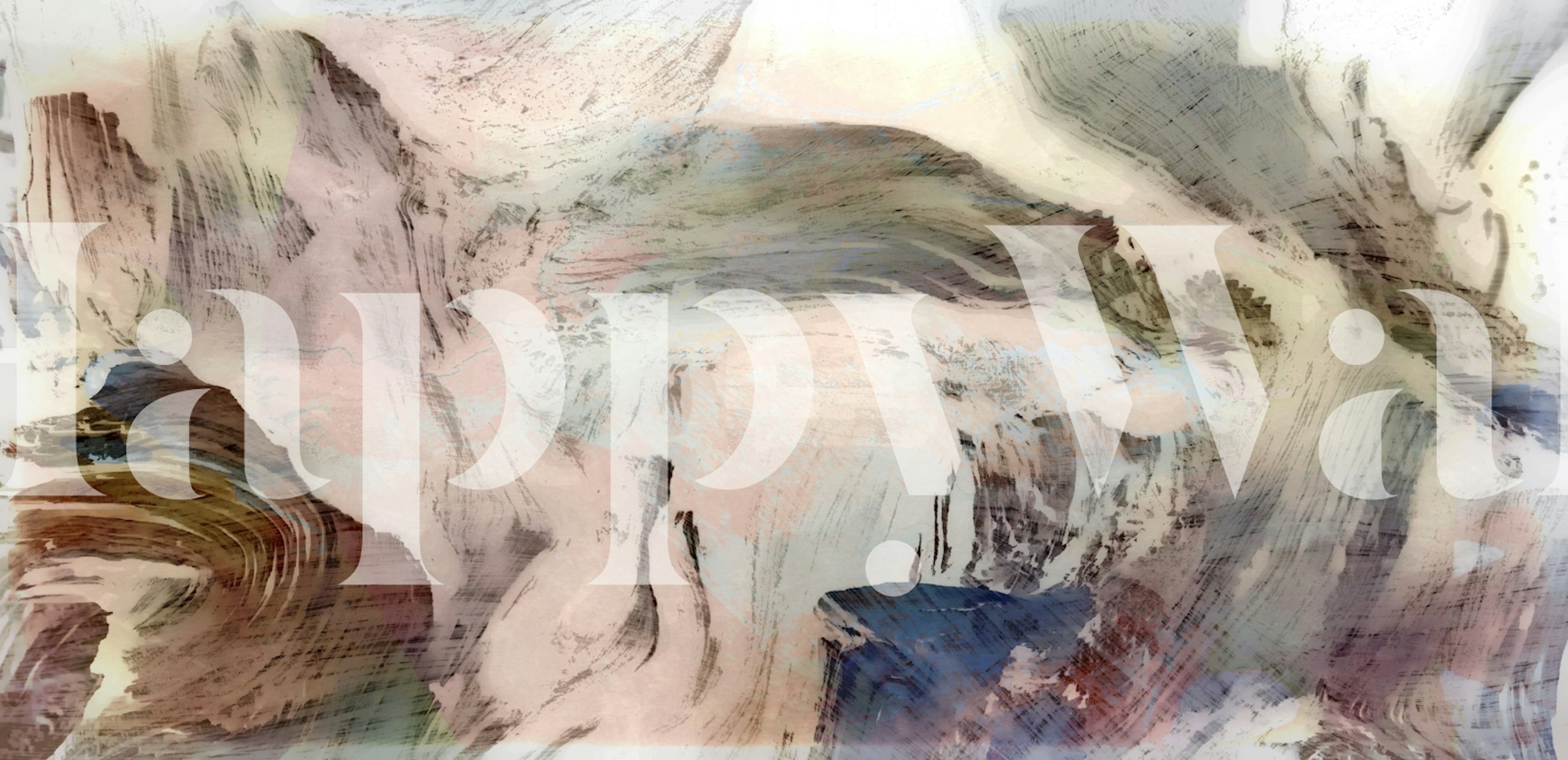 Abstract landscape with soft pastel colors and flowing patterns wallpaper