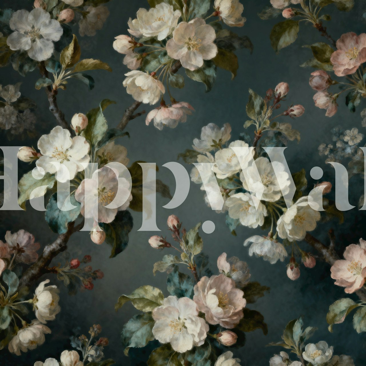 Mysterious Floral Grunge tapeta w pokoju