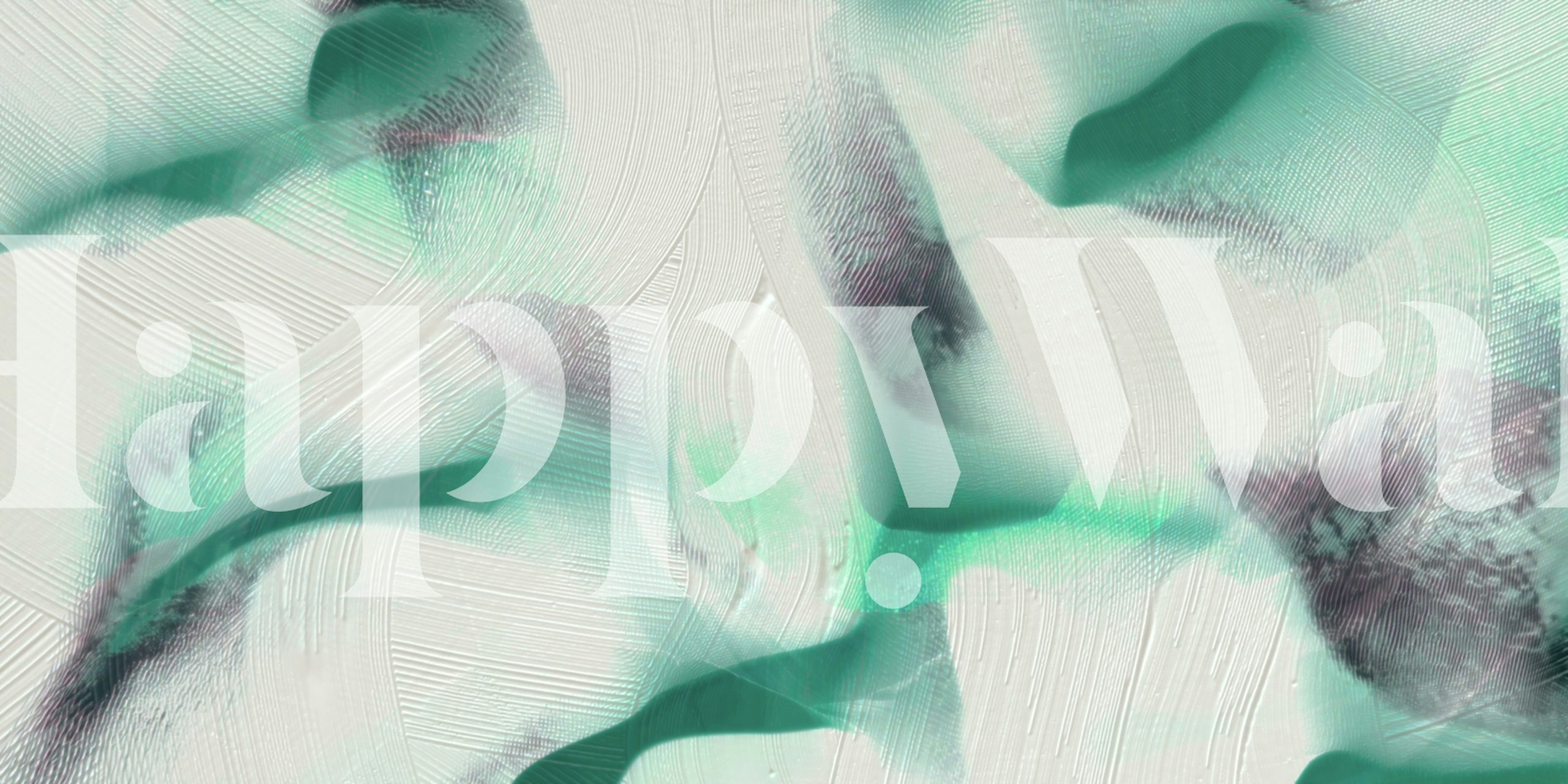 Abstract celestial-themed wall mural featuring shades of blue and dreamlike textures