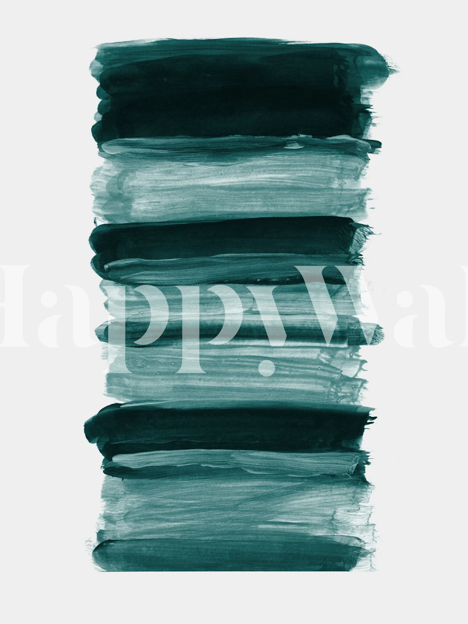 Carta da parati astratta con pennellate verdi in stile minimalista