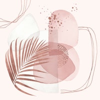 Tropical Boho Vibes Rosegold Pink tapet