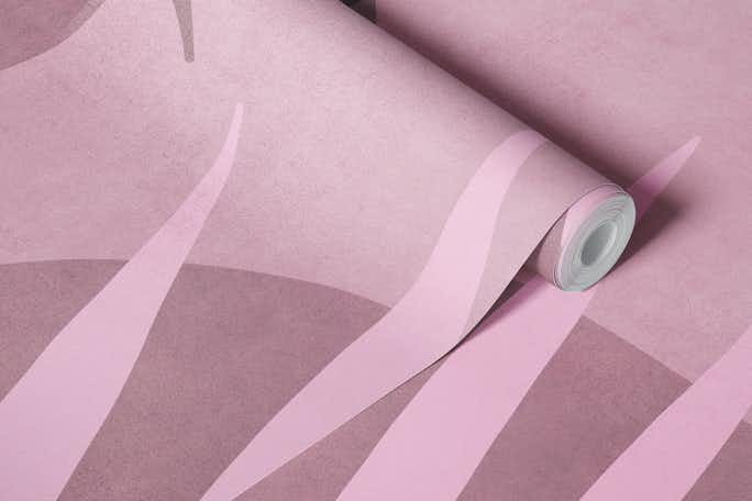Palm Leaf Serenade Dusty Pinkwallpaper roll