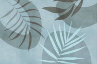 Palm Leaf Serenade Teal Mint wallpaper