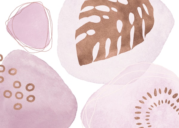 Golden Boho Tropical Vibes Purple Copper