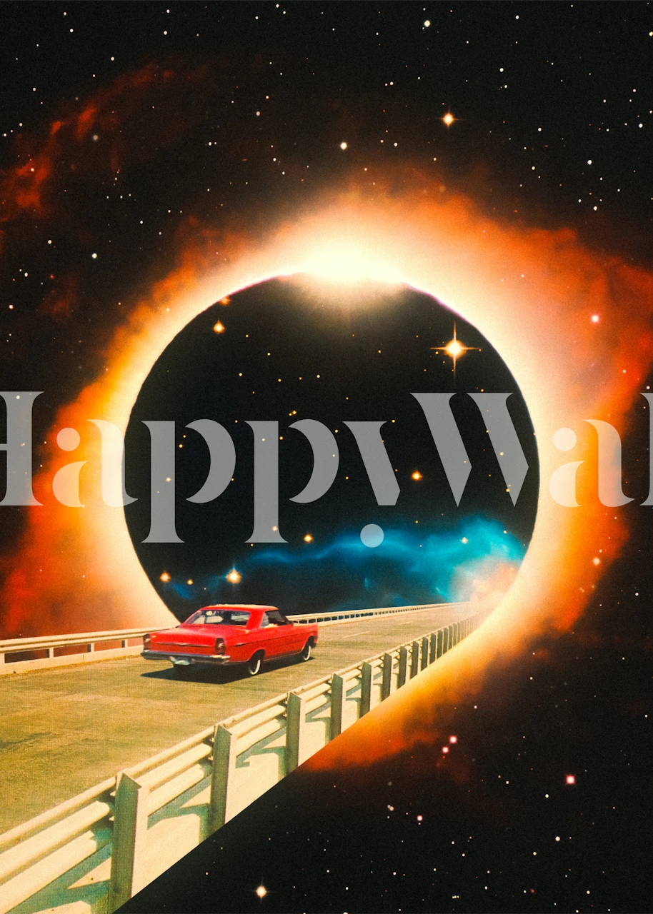 Cosmic Commute tapet i ett modernt rum