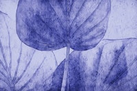 Indigo Blue Japandi Leaf papiers peint