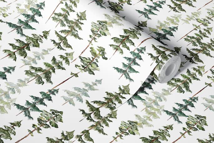 Winter Forest Treeswallpaper roll