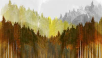 Japanese Wabi Sabi Forest tapetas