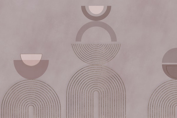 Bauhaus Mid Century Elegance Blush Pink
