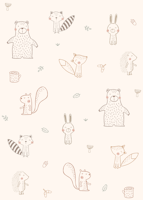Baby Forest friends tapete