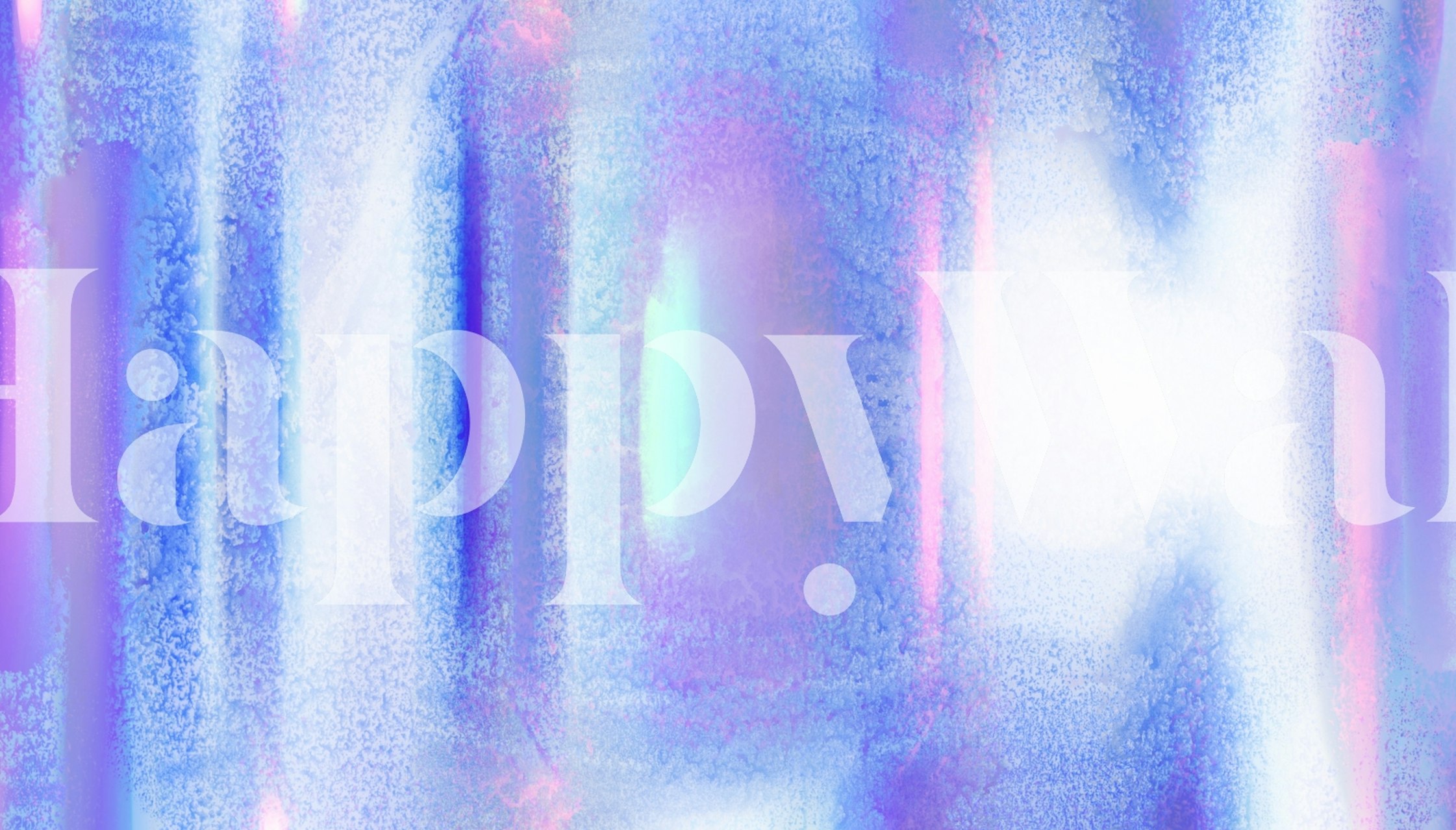 Abstract cosmic ice-themed wall mural with shades of blue and purple