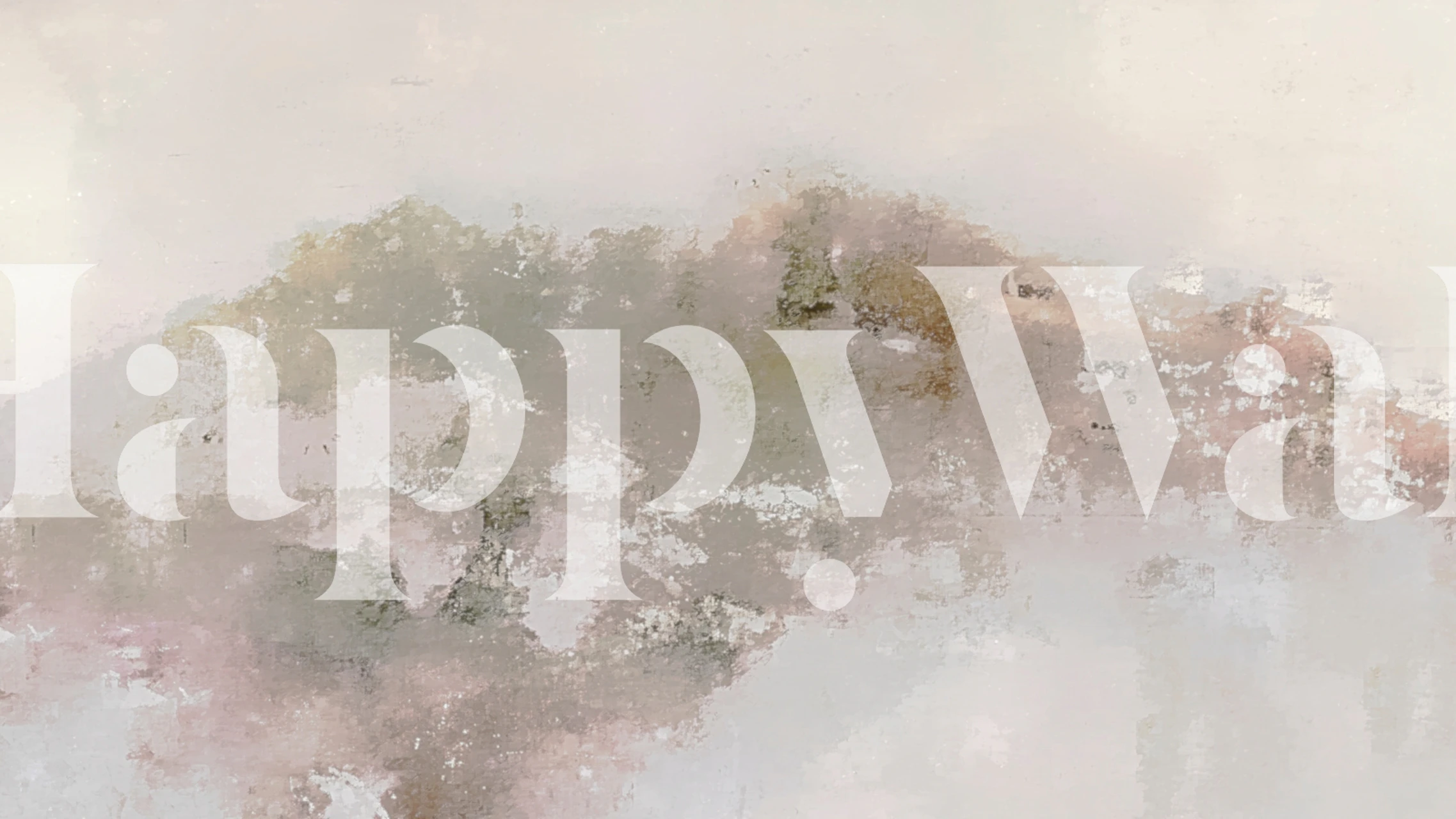 Neutral wallpaper design in a room setting