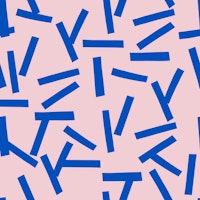 Blue strokes on pink papiers peint